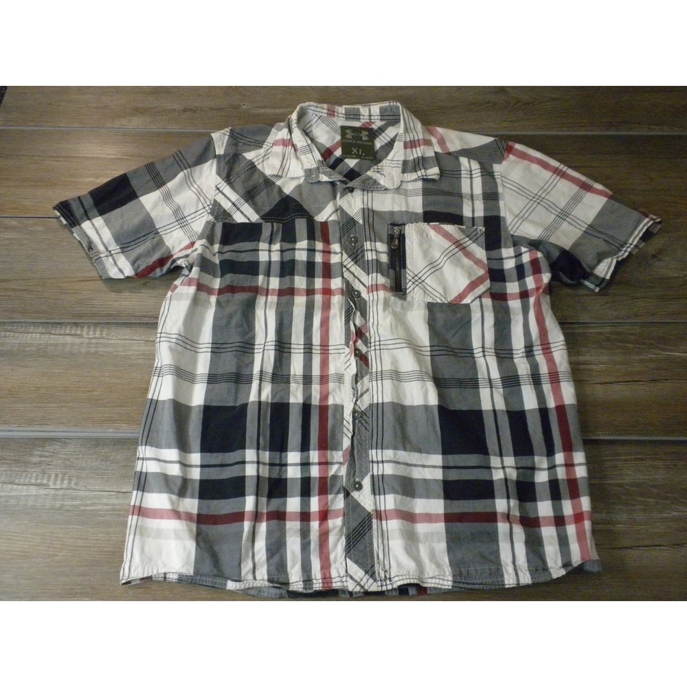 Under Armour Shirt XL Black Red Plaid All Season Gear Utility Granola Gorpcore